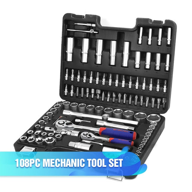 WORKPRO 123PC Tool Set Hand Tools for Car Repair Ratchet Spanner Wrench  Socket Set Professional Car Repair Tool Kits