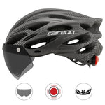 Cairbull Ultralight Cycling Helmet With Removable Visor Goggles Bike Taillight Intergrally-molded Mountain Road MTB Helmets 230g