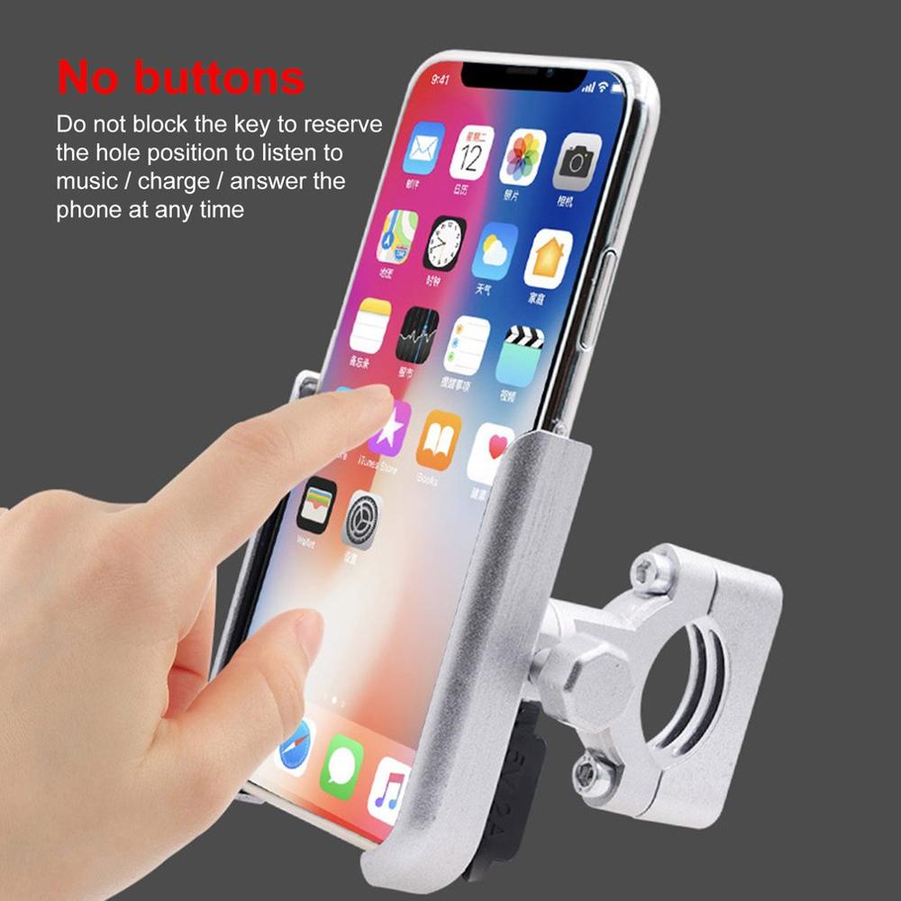 Aluminum Alloy Cycling Stand Bracket Adjustable Bike Bicycle Handlebar Phone Mount Motorcycle Rear View Mirror Phone Holder